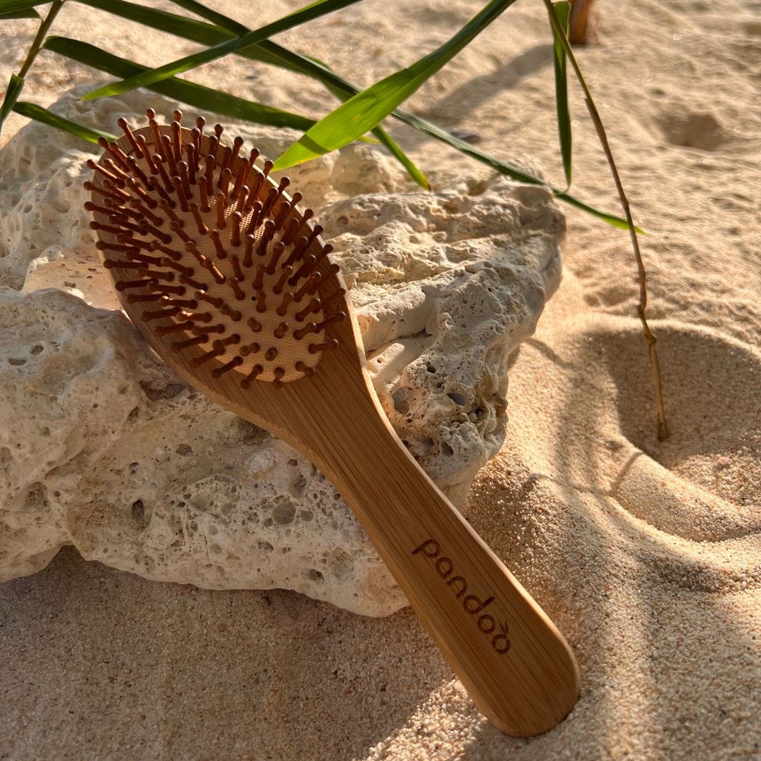 Bambus Haarbürste mit Naturborsten - haushaltsreinigo.shop