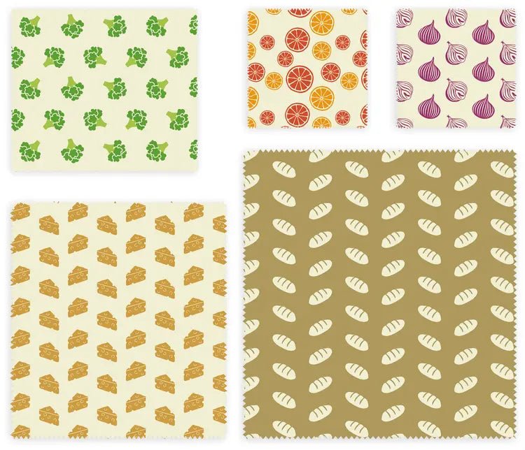 Bienenwachstuch - Set 5er Universal - haushaltsreinigo.shop