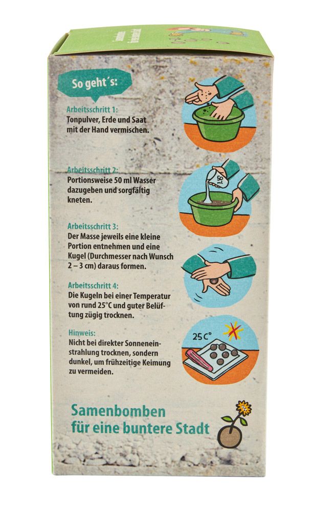 Bio - Samenbomben Bausatz kbA - haushaltsreinigo.shop