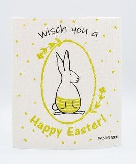 Bunny Fanny "Happy Easter" grün - haushaltsreinigo.shop