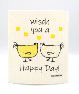 Henne Berta "Happy Day" gelb - haushaltsreinigo.shop