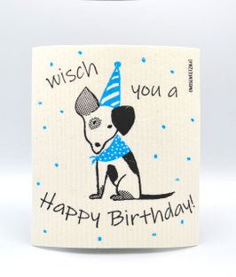 Lucky Dog "Happy Birthday" blau - haushaltsreinigo.shop