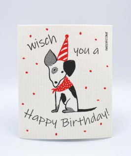 Lucky Dog "Happy Birthday" rot - haushaltsreinigo.shop