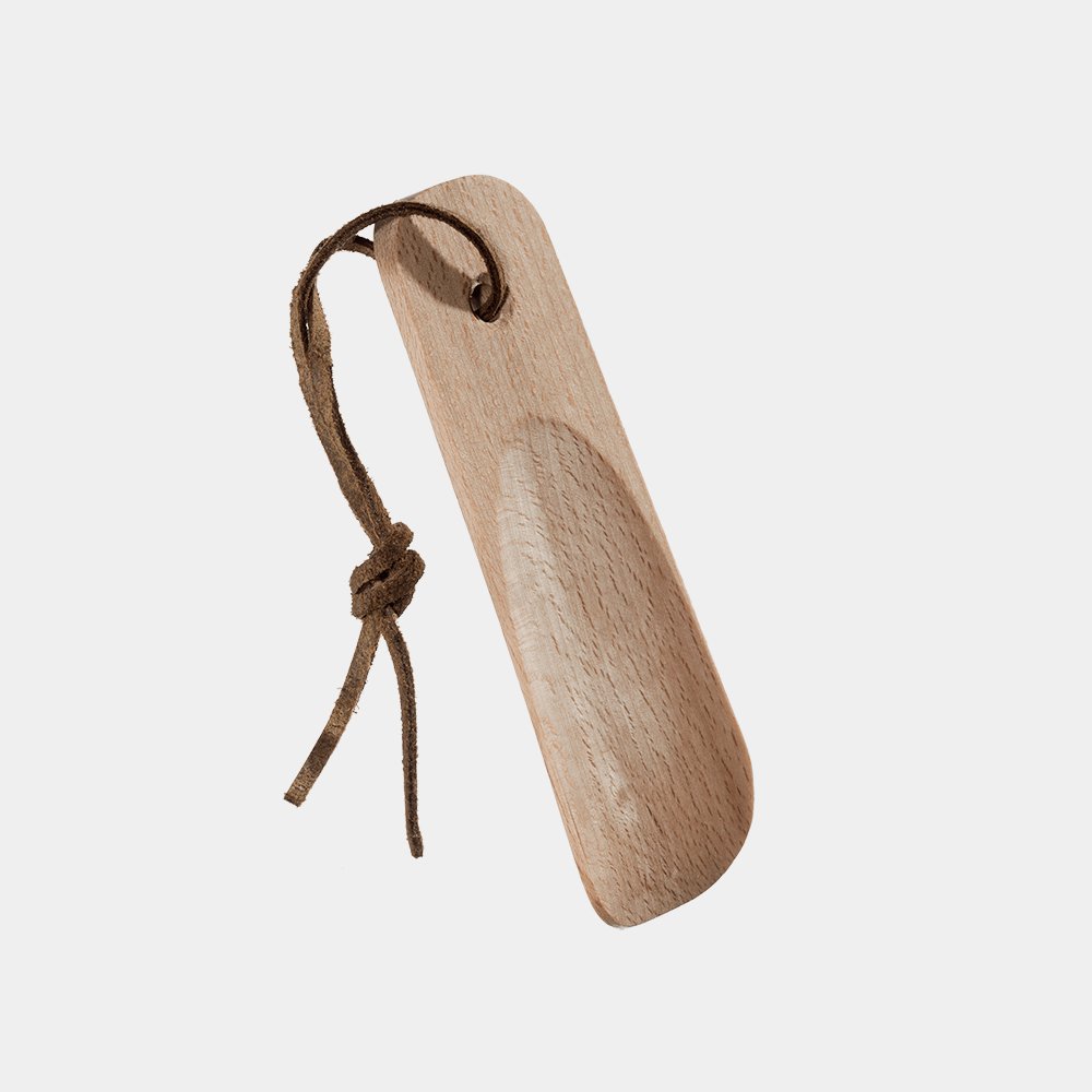 Schuhanzieher kurz mit Lederschlaufe - haushaltsreinigo.shop