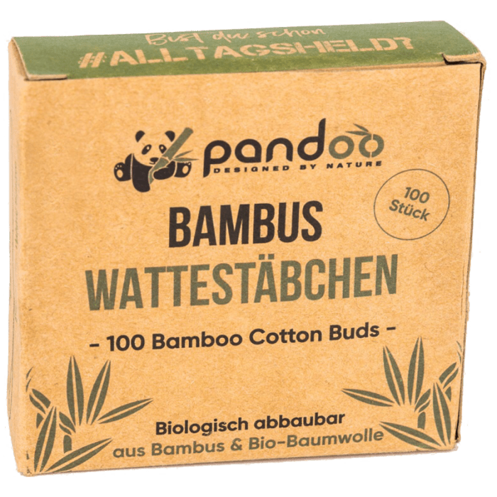 Wattestäbchen aus Bambus 100 Stück Packung - haushaltsreinigo.shop