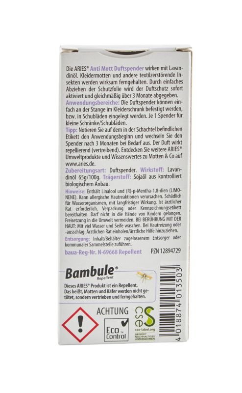 Anti Mott Duftspender gegen Textilmotten - haushaltsreinigo.shop