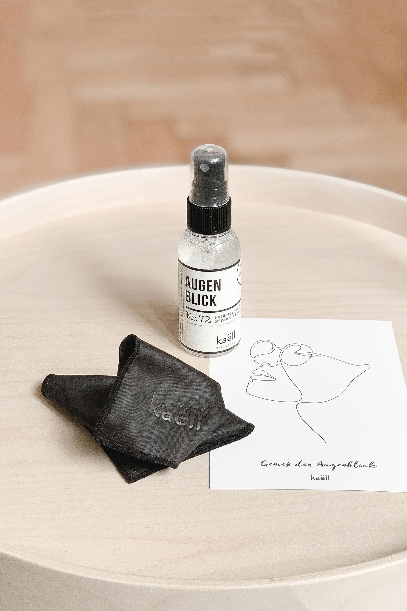 Augenblick Set Natürlicher Brillenreiniger mit hochwertigem Brillenputztuch - haushaltsreinigo.shop