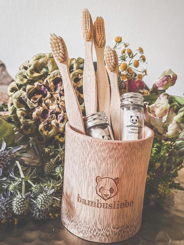 Bambus Zahnputzbecher von Bambusliebe - haushaltsreinigo.shop