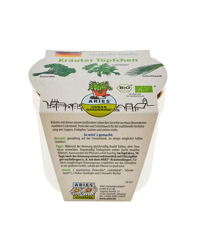 Bio - Kräutertöpfchen deutsche Küche - haushaltsreinigo.shop