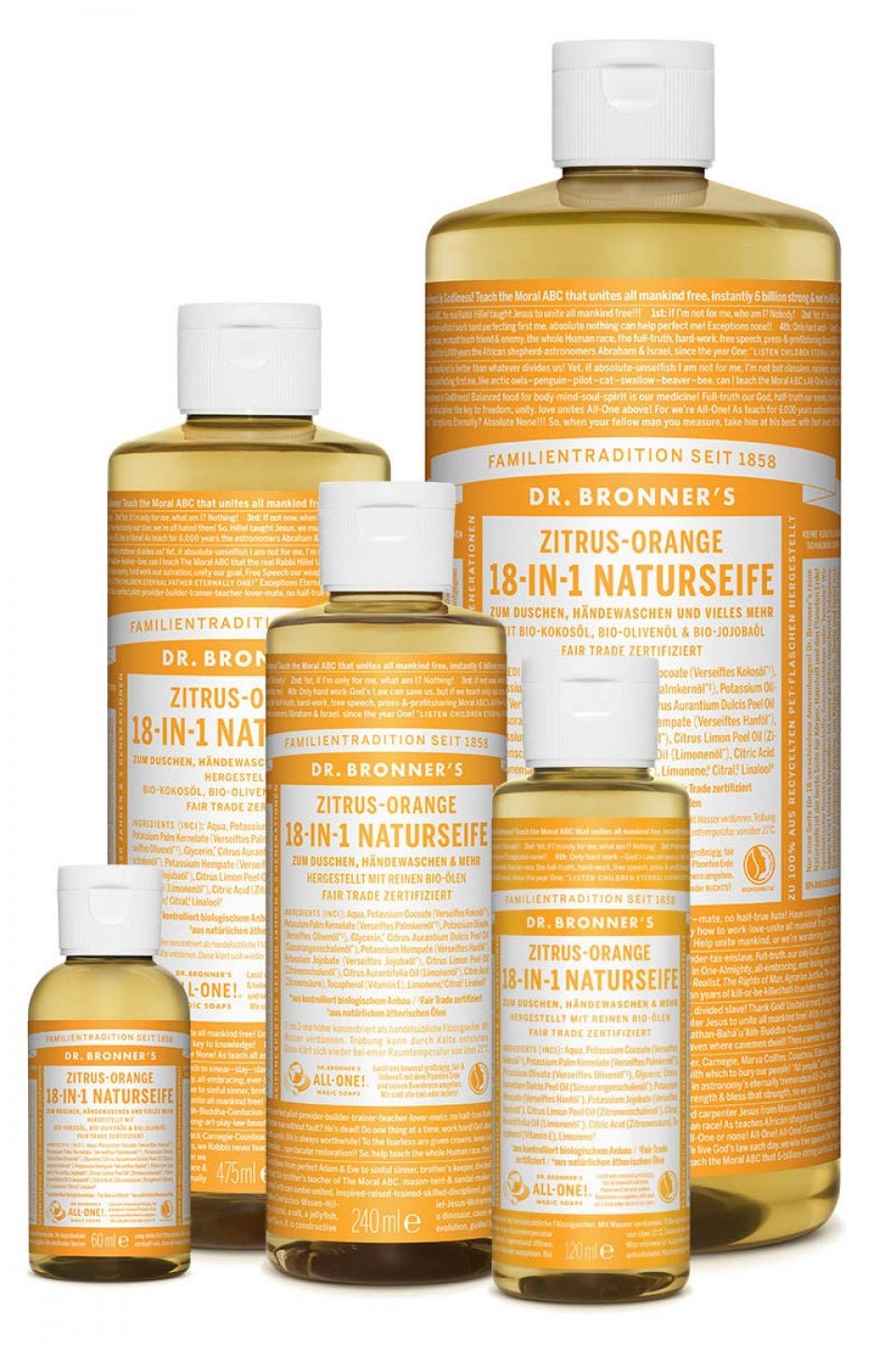 Dr. Bronner's Flüssigseife Zitrus Orange - haushaltsreinigo.shop