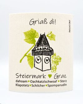 "Griaß di! Steiermark - Graz" dahoam, Oachkatzlschwoaf, Sterz, Klapotetz, Schilcher, Spompanadln" - haushaltsreinigo.shop