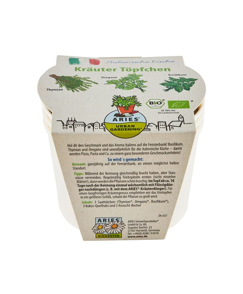 Kräutertöpfchen italienische Küche - haushaltsreinigo.shop