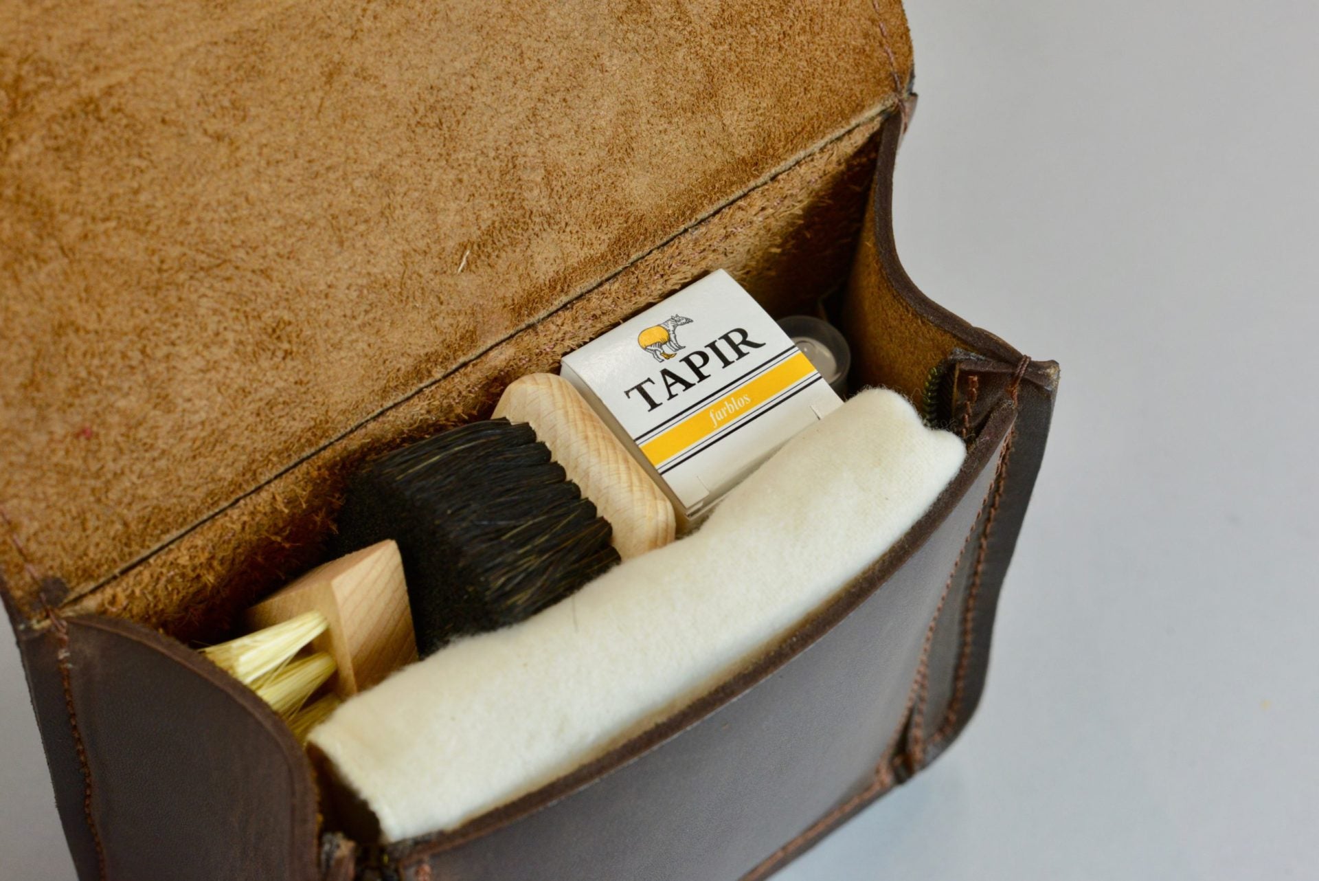Schuhpflege Reiseset aus Leder - haushaltsreinigo.shop
