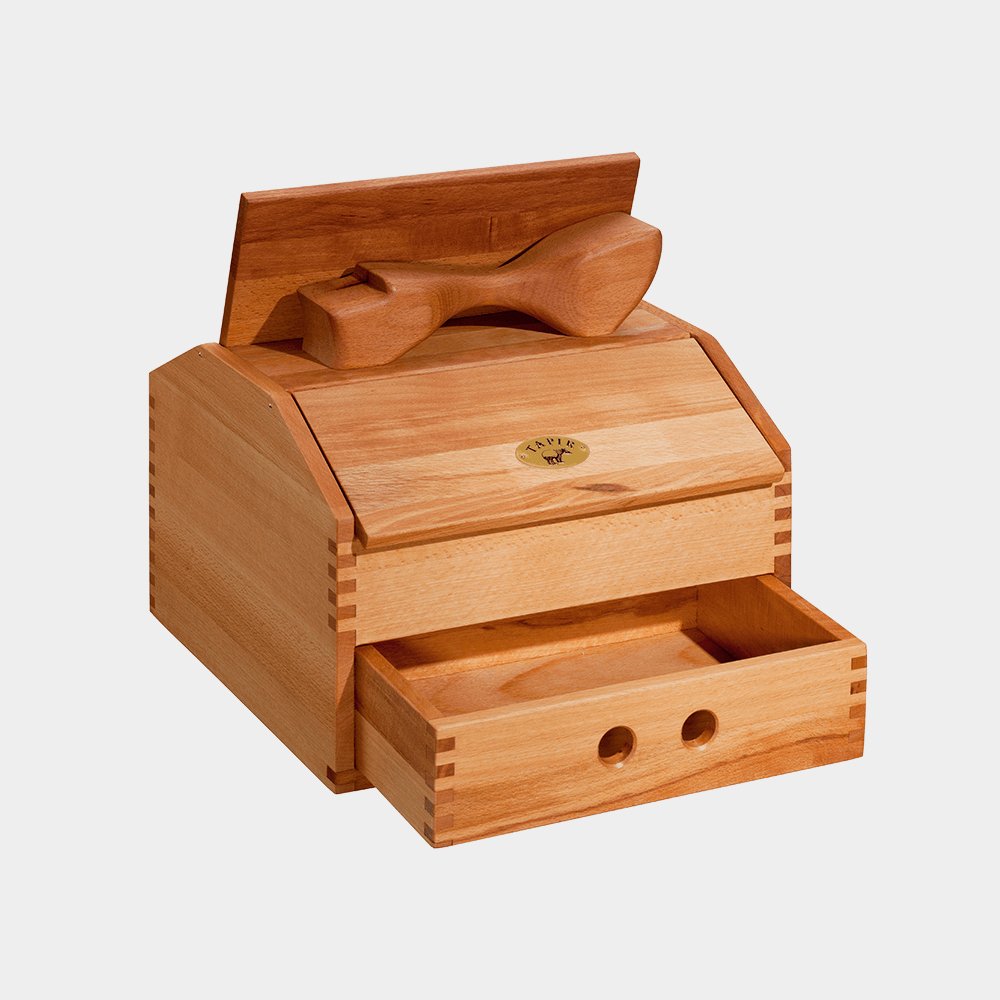 Schuhputzkiste aus geöltem Buchenholz - haushaltsreinigo.shop
