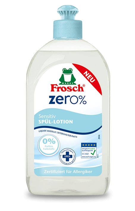 Sensitiv Spüllotion von Frosch Zero% 500ml - haushaltsreinigo.shop