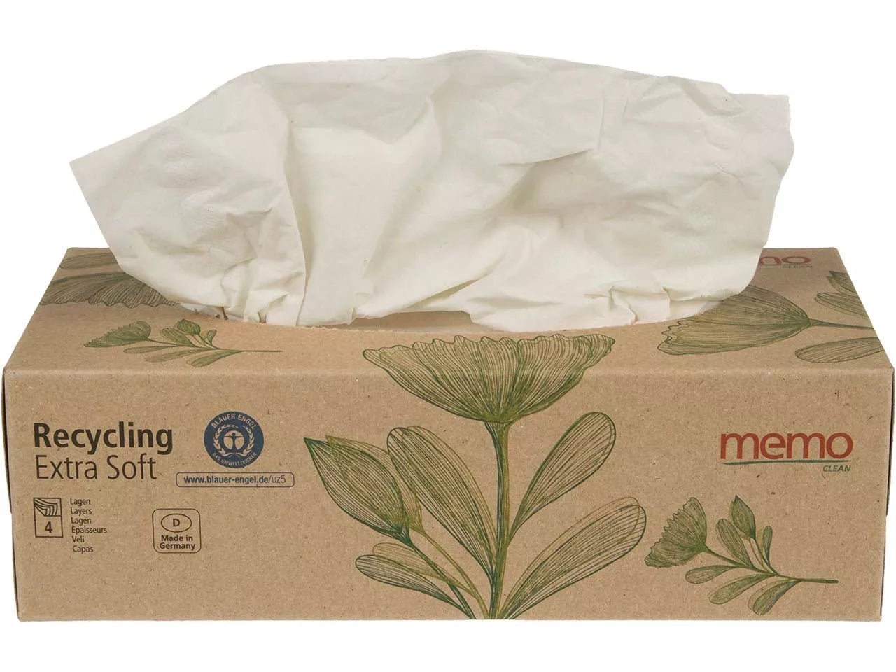 Taschentücher "Recycling Extra Soft" in praktischer Box - haushaltsreinigo.shop