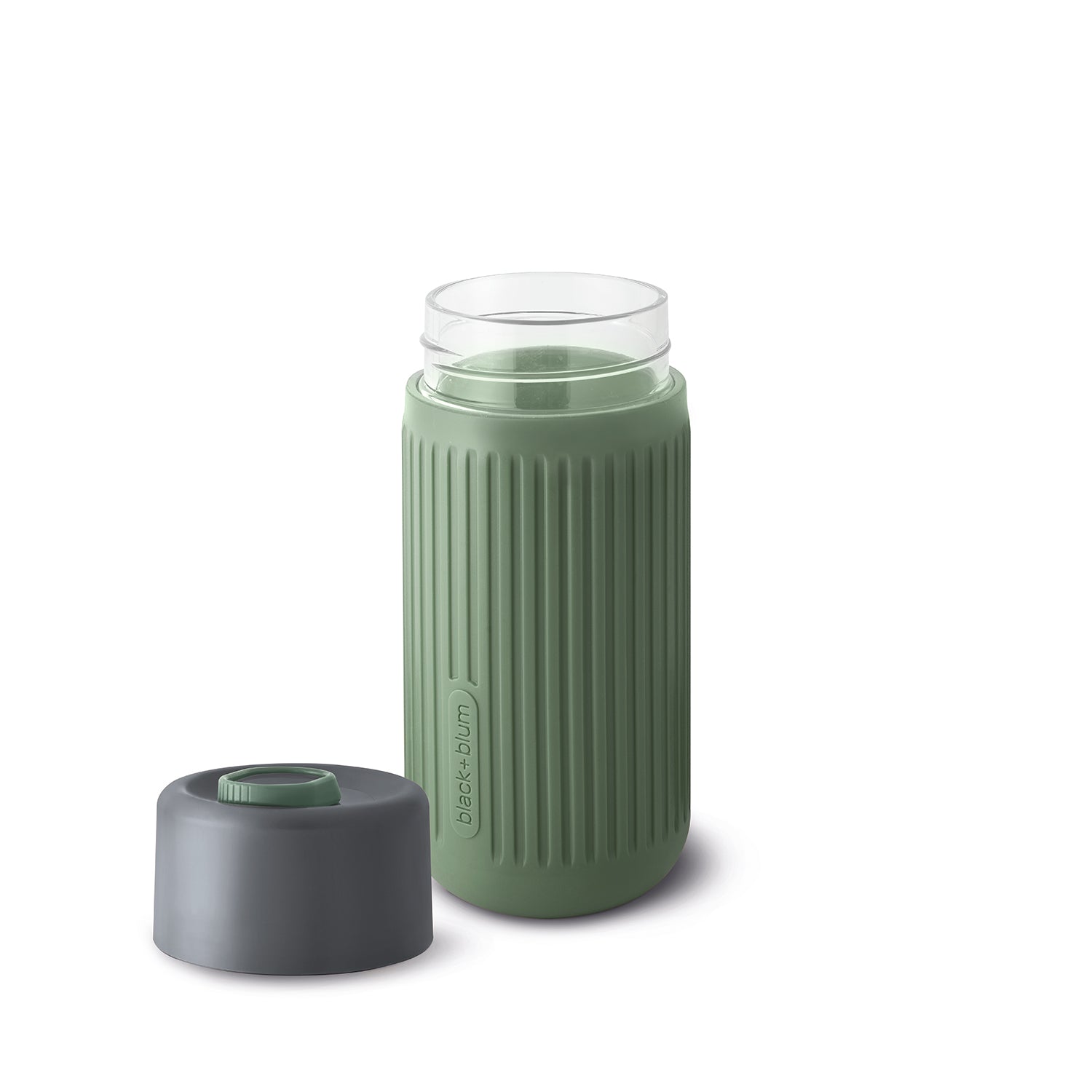 ToGo Becher aus Glas 340 ml olive - haushaltsreinigo.shop