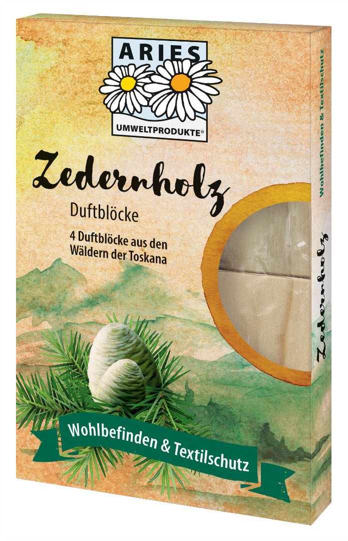 Zedernholz Duftblöcke 4er - haushaltsreinigo.shop